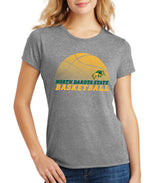 Women's NDSU Bison Premium Tri-Blend Tee Shirt - North Dakota State Bison Basketball