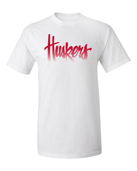 Nebraska Huskers Tee Shirt - Script Huskers Fade
