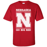 Nebraska Cornhuskers "Nebraska N GO BIG RED" Tee Shirt