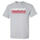 Nebraska Cornhuskers ½ & ½ "HUSKERS" Tee Shirt