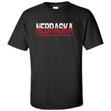Nebraska Cornhuskers ½ & ½ "NEBRASKA" Tee Shirt
