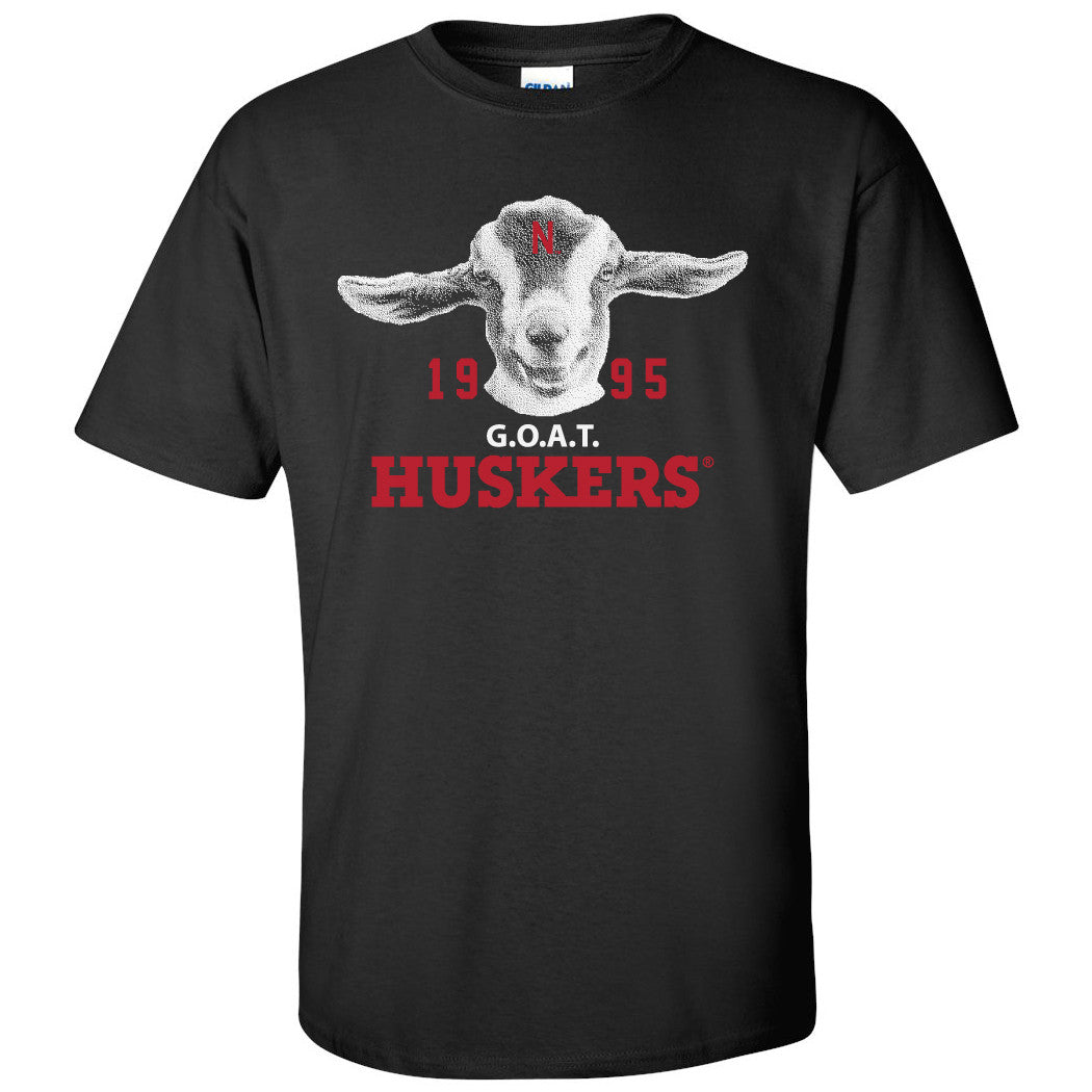 Nebraska Huskers Tee Shirt - Football National Champions Trophies 2x by CornBorn