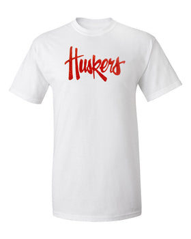 Nebraska Huskers Tee Shirt - Legacy Script Glitter Huskers