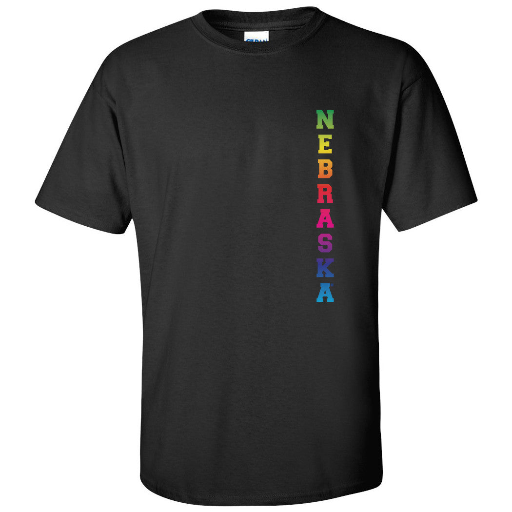 Rainbow "NEBRASKA" Huskers Tee Shirt