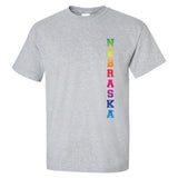 Rainbow "NEBRASKA" Huskers Tee Shirt