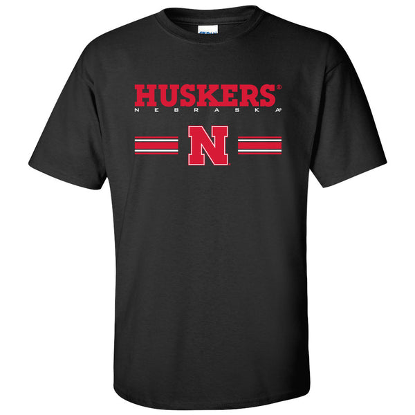 Nebraska Husker Tee Shirt - HUSKERS Stripe N
