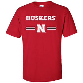 Nebraska Husker Tee Shirt - HUSKERS Stripe N