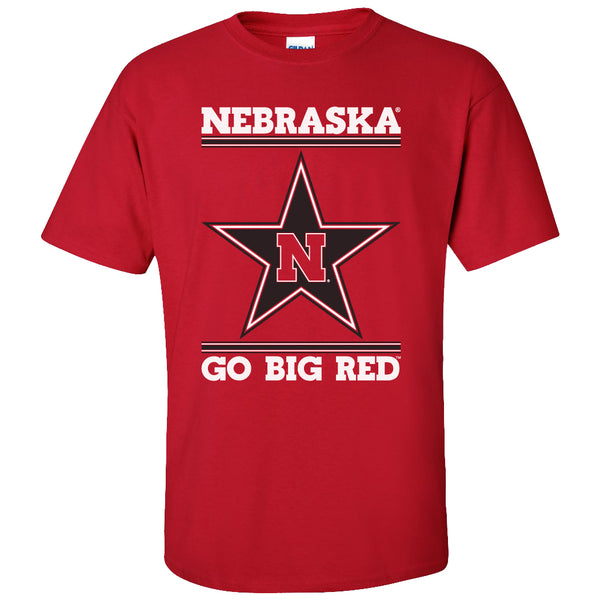 Nebraska Husker Tee Shirt - Star N GO BIG RED