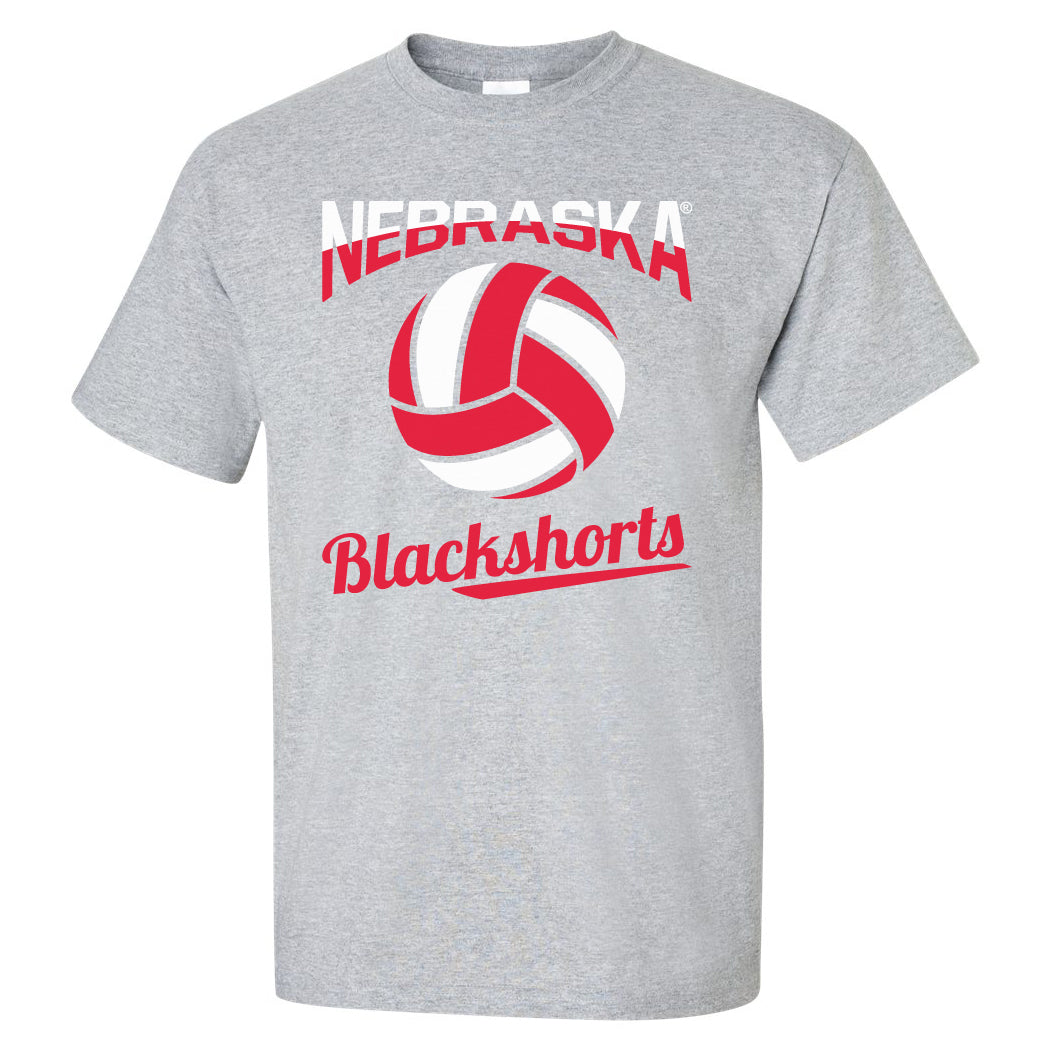 Nebraska Huskers Tee Shirt - Nebraska Volleyball Blackshorts