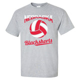 Nebraska Huskers Tee Shirt - Nebraska Volleyball Blackshorts