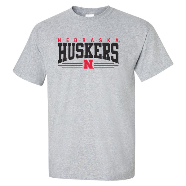 Nebraska Huskers Tee Shirt - Nebraska Huskers Stripe N
