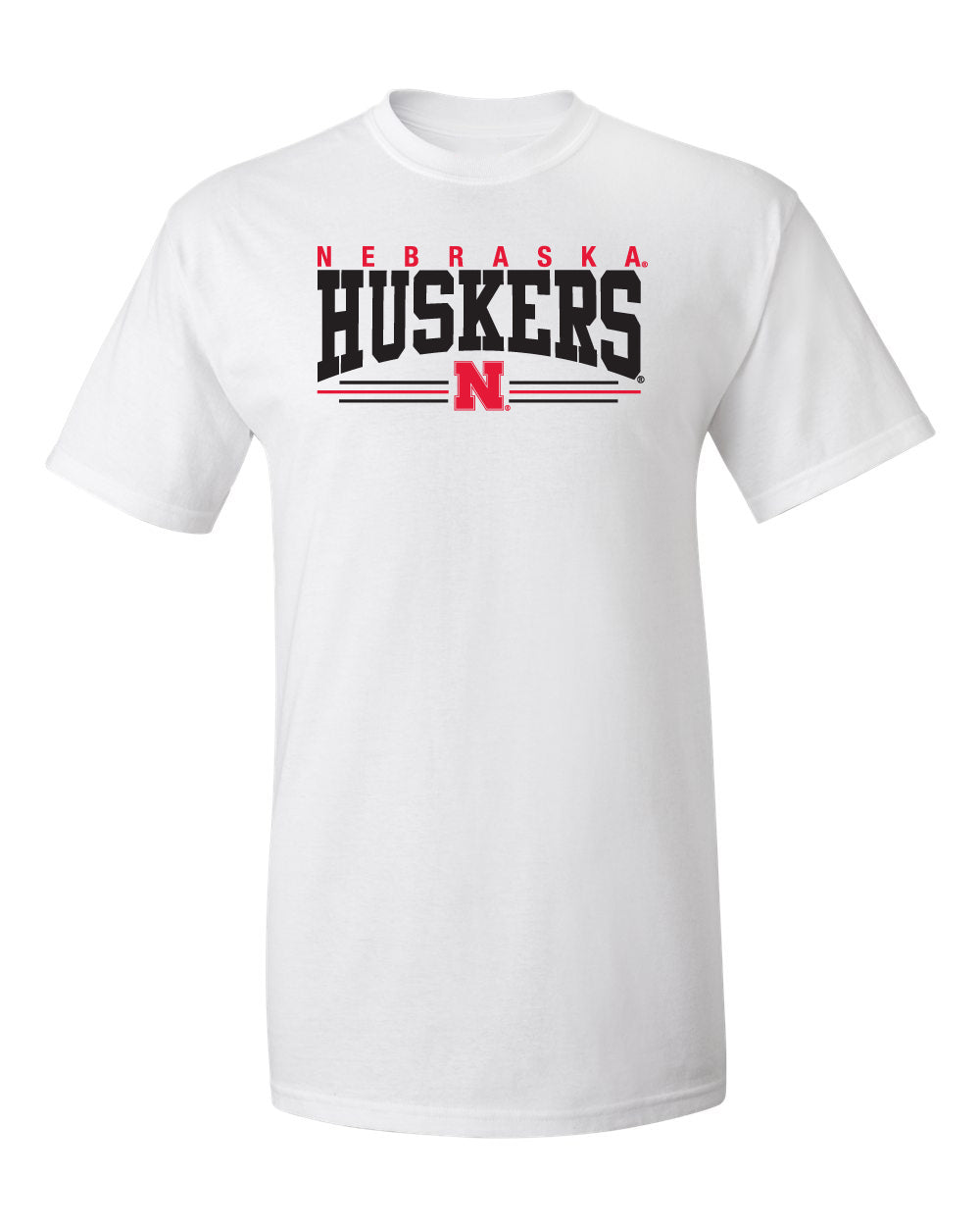 Nebraska Huskers Tee Shirt - Nebraska Huskers Stripe N