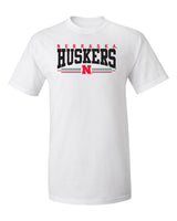 Nebraska Huskers Tee Shirt - Nebraska Huskers Stripe N