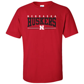 Nebraska Huskers Tee Shirt - Nebraska Huskers Stripe N