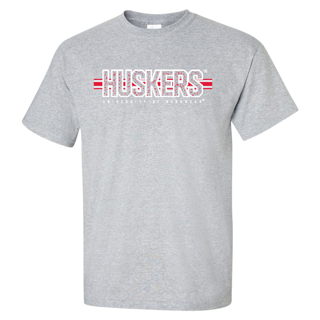Nebraska Huskers Tee Shirt - Huskers Horizontal Stripe