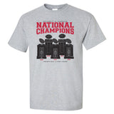 Nebraska Huskers Tee Shirt - Football National Champions Trophies