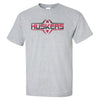 Nebraska Huskers Tee Shirt - Striped HUSKERS Football Laces