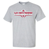 Nebraska Huskers Tee Shirt - Striped HUSKERS Football Laces