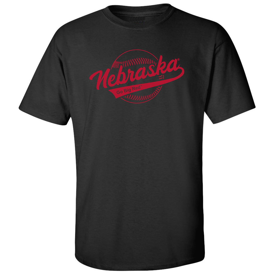 Nebraska Huskers Tee Shirt - Script Nebraska Baseball