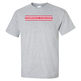 Nebraska Huskers Tee Shirt - Nebraska Huskers Horiz Stripe