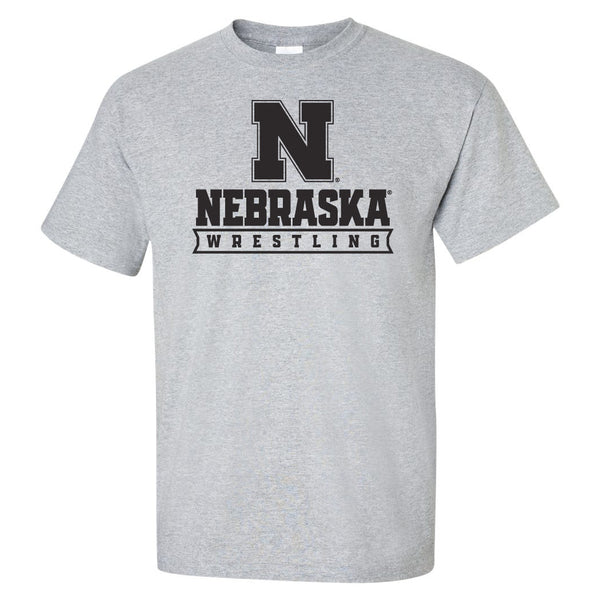 Nebraska Huskers Tee Shirt - Nebraska Wrestling Black Ink