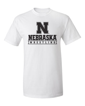 Nebraska Huskers Tee Shirt - Nebraska Wrestling Black Ink