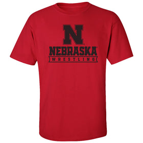 Nebraska Huskers Tee Shirt - Nebraska Wrestling Black Ink