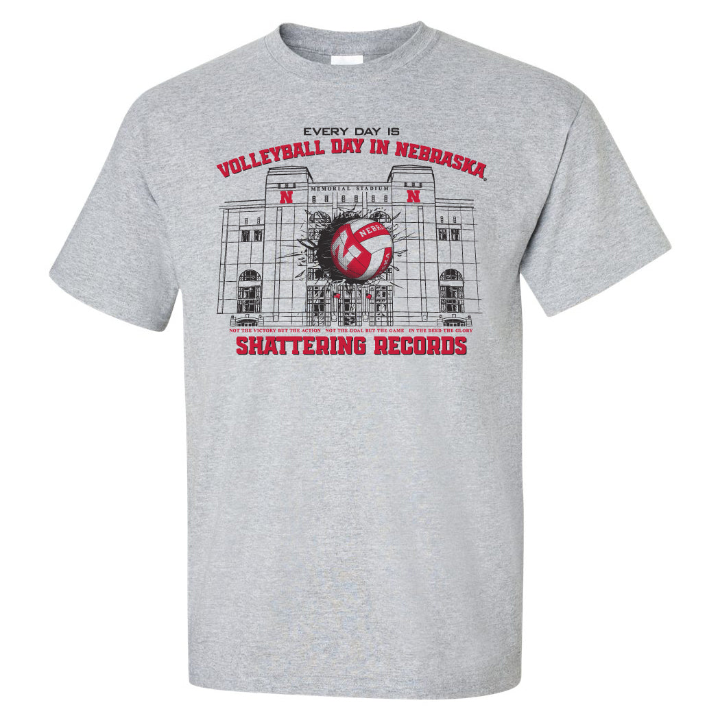 Nebraska Huskers Tee Shirt - Volleyball Day in Nebraska