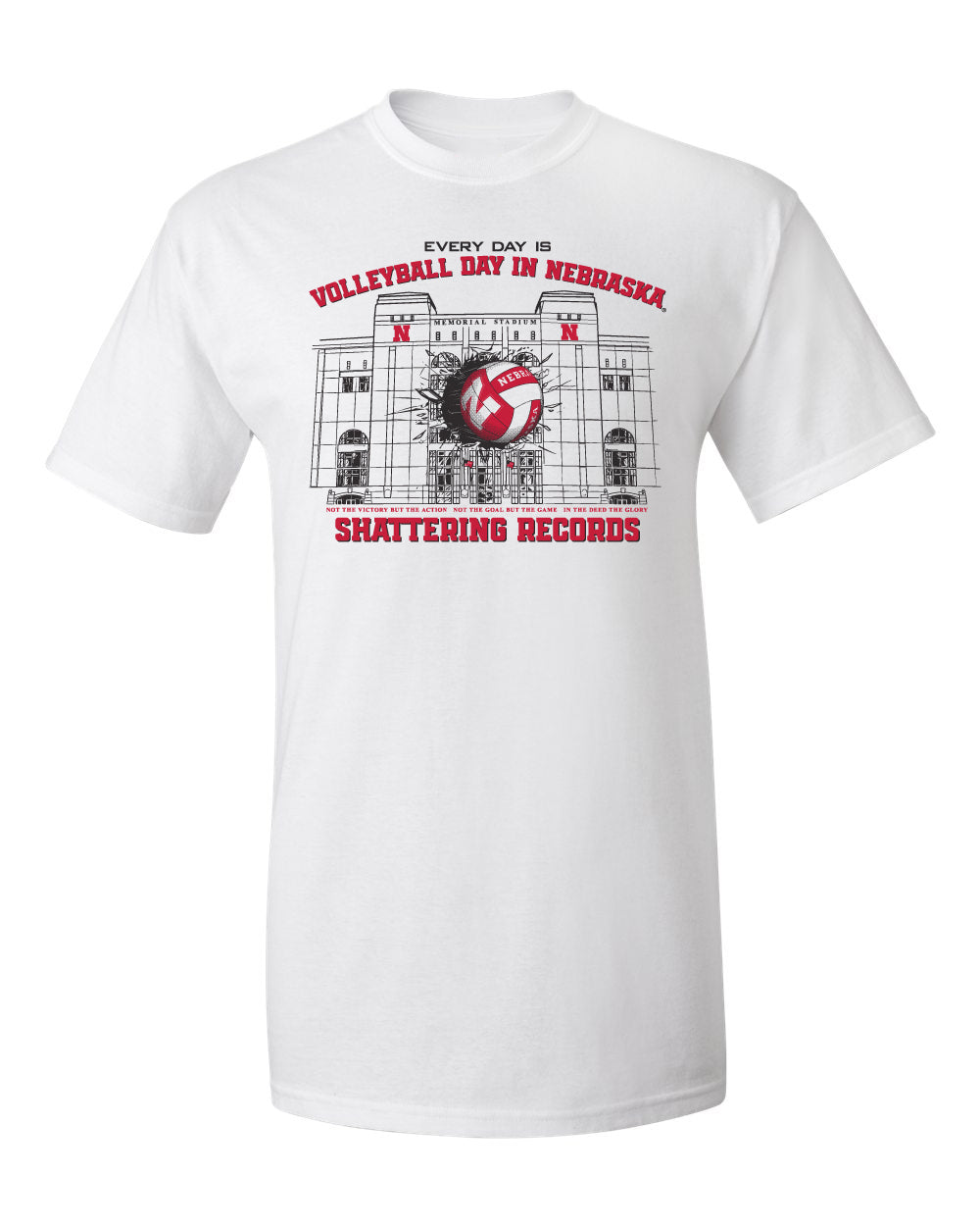 Nebraska Huskers Tee Shirt - Volleyball Day in Nebraska