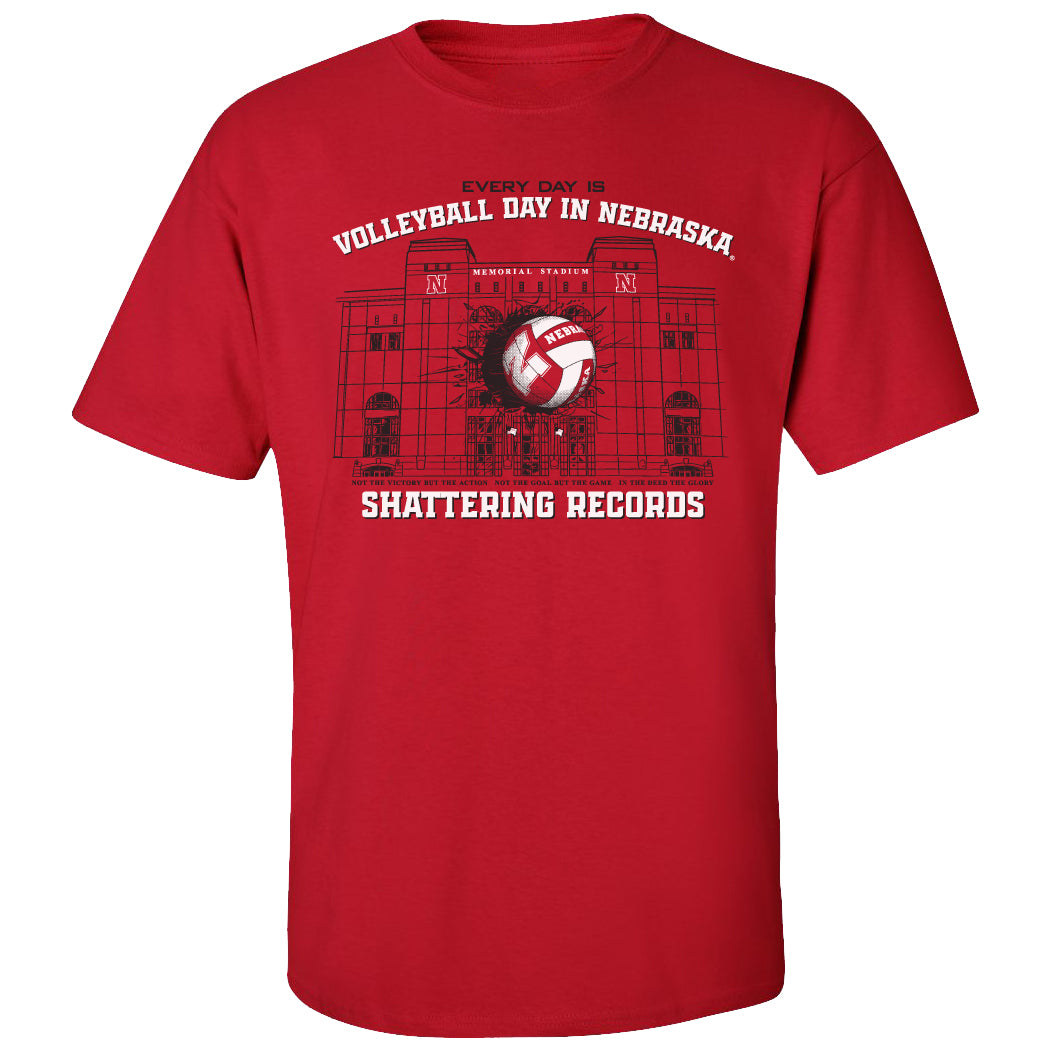 Nebraska Huskers Tee Shirt - Volleyball Day in Nebraska