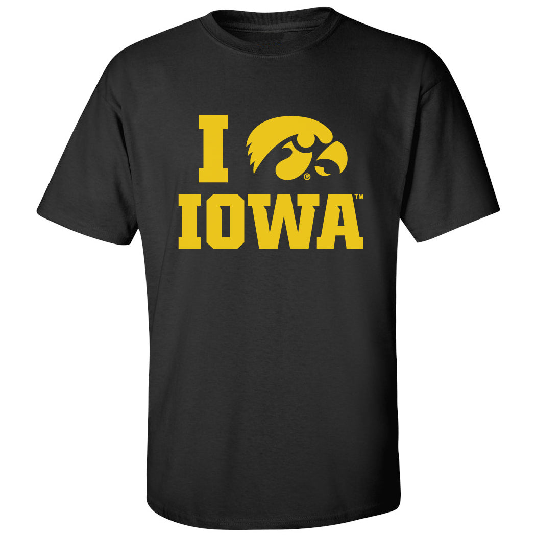 Iowa Hawkeyes Tee Shirt - I Love IOWA | CornBorn Apparel