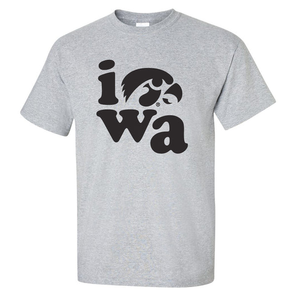 Iowa Hawkeyes Tee Shirt - Iowa Stacked