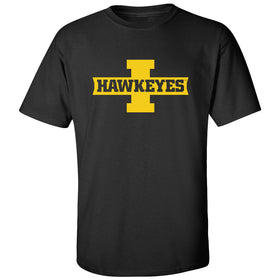 Iowa Hawkeyes Tee Shirt - Block I with HAWKEYES