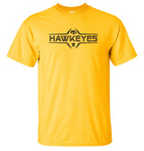 Iowa Hawkeyes Tee Shirt - Striped Hawkeyes Football Laces