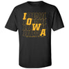 Iowa Hawkeyes Tee Shirt - Diagonal Echo Iowa
