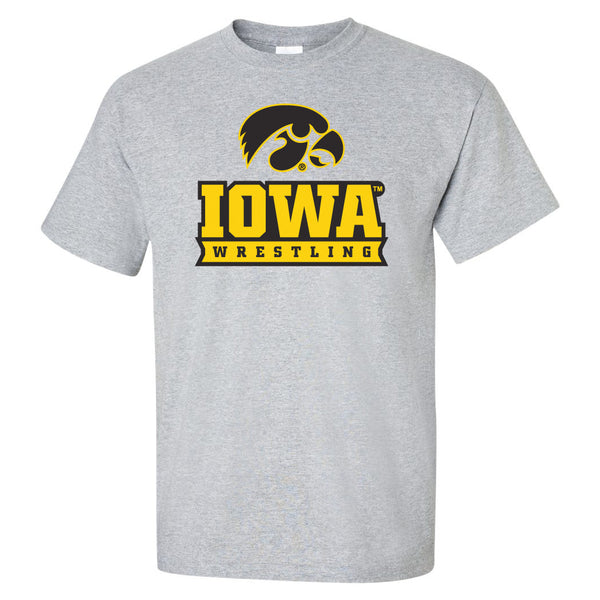 Iowa Hawkeyes Tee Shirt - Iowa Wrestling Black and Gold