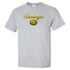 Iowa Hawkeyes Tee Shirt - Script Hawkeyes Full Color Fade Oval Tigerhawk