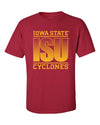 Iowa State Cyclones Tee Shirt - ISU Fade Gold on Cardinal