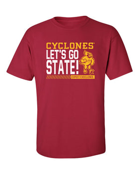 Iowa State Cyclones Tee Shirt - Let's Go State - Expect Excellence