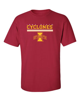 Iowa State Cyclones Tee Shirt - I-State Logo with Horizontal Stripe