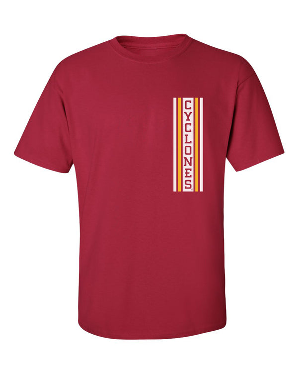 Iowa State Cyclones Tee Shirt - Vertical Stripe CYCLONES