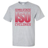 Iowa State Cyclones Tee Shirt - ISU Fade Red on Gray