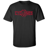 Iowa State Cyclones Tee Shirt - Striped CYCLONES Football Laces