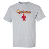 Iowa State Cyclones Tee Shirt - Script Cyclones Full Color Fade with Cy