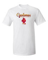 Iowa State Cyclones Tee Shirt - Script Cyclones Full Color Fade with Cy