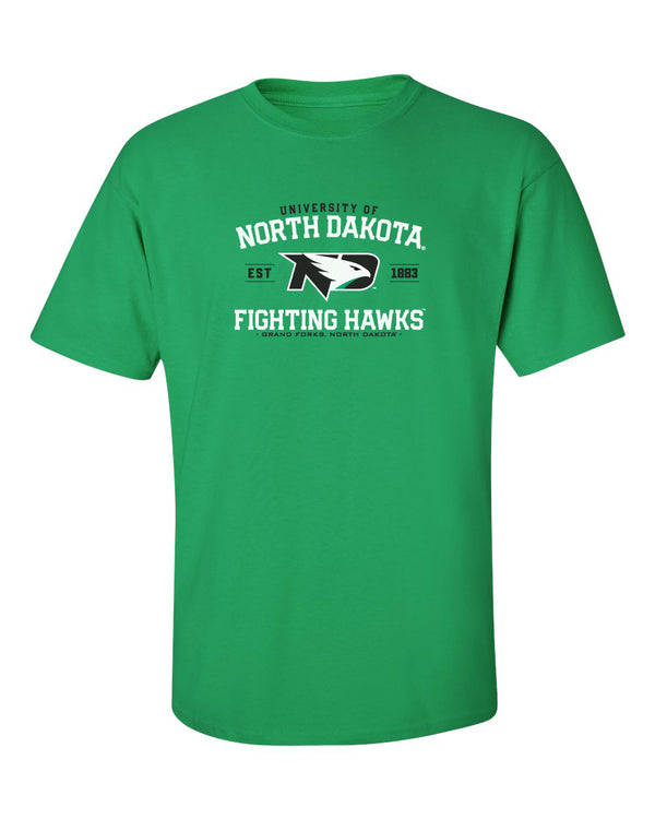 North Dakota Fighting Hawks Tee Shirt - North Dakota Arch Primary Logo