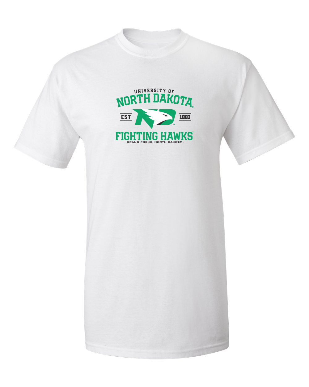 North Dakota Fighting Hawks Tee Shirt - North Dakota Arch Primary Logo