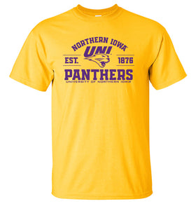 Northern Iowa Panthers Tee Shirt - UNI Established 1876