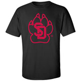 South Dakota Coyotes Tee Shirt - SD Coyote Paw