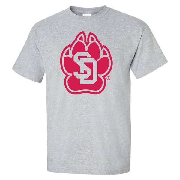 South Dakota Coyotes Tee Shirt - SD Coyote Paw